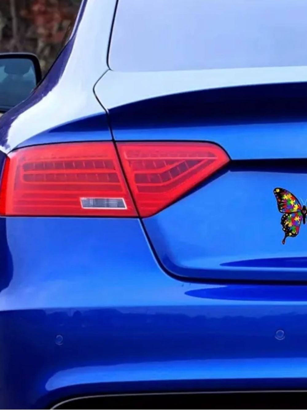 Colorful Puzzle Butterfly Vinyl Sticker - Multi-Color - Picture 7 of 8